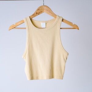 Forever 21 yellow tank top crop
